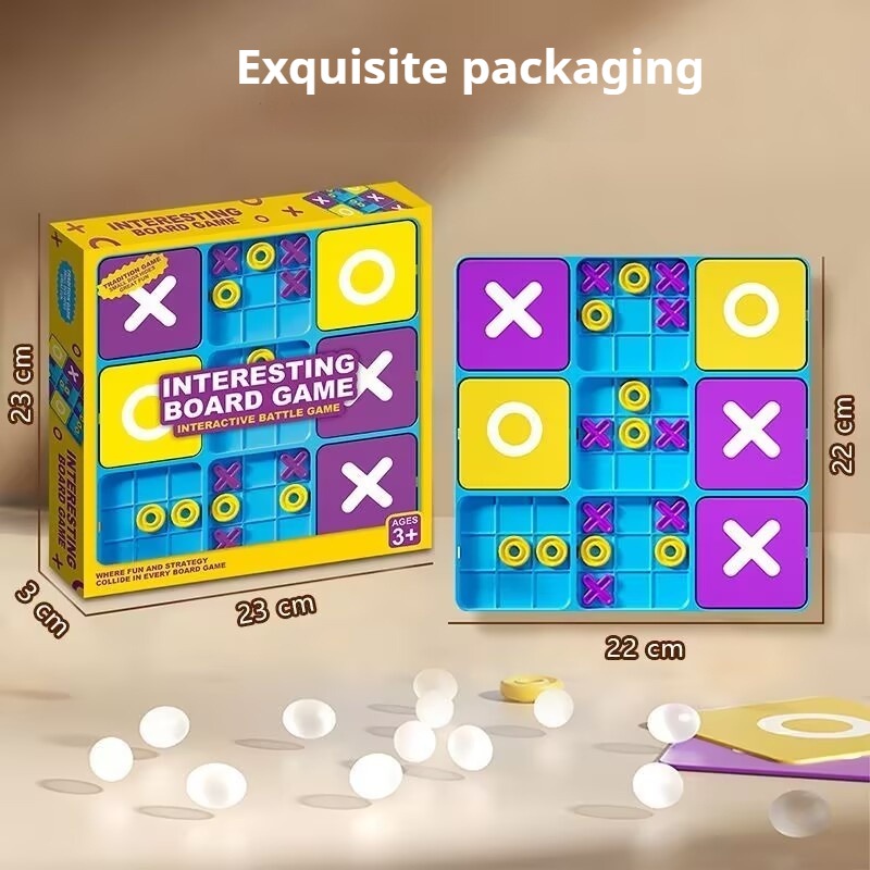 Strategy Board Game - Fun Tic-Tac-Toe Board Game Kids Focus