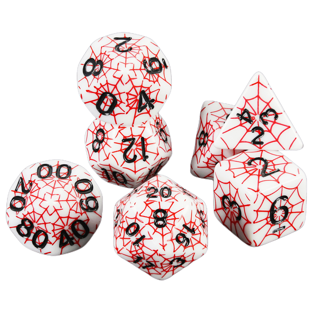 Board Game Web - DND Dice Set in Spider Web