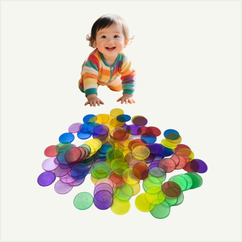 Board Game With Chips - 100Pcs 19mm Transparent Colorful Poker Chips