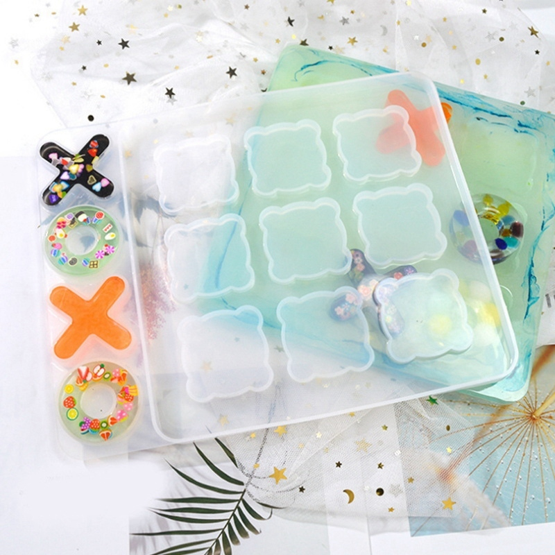 Board Game Diy - ABIYY-Tic Tac Toe Game Resin Molds
