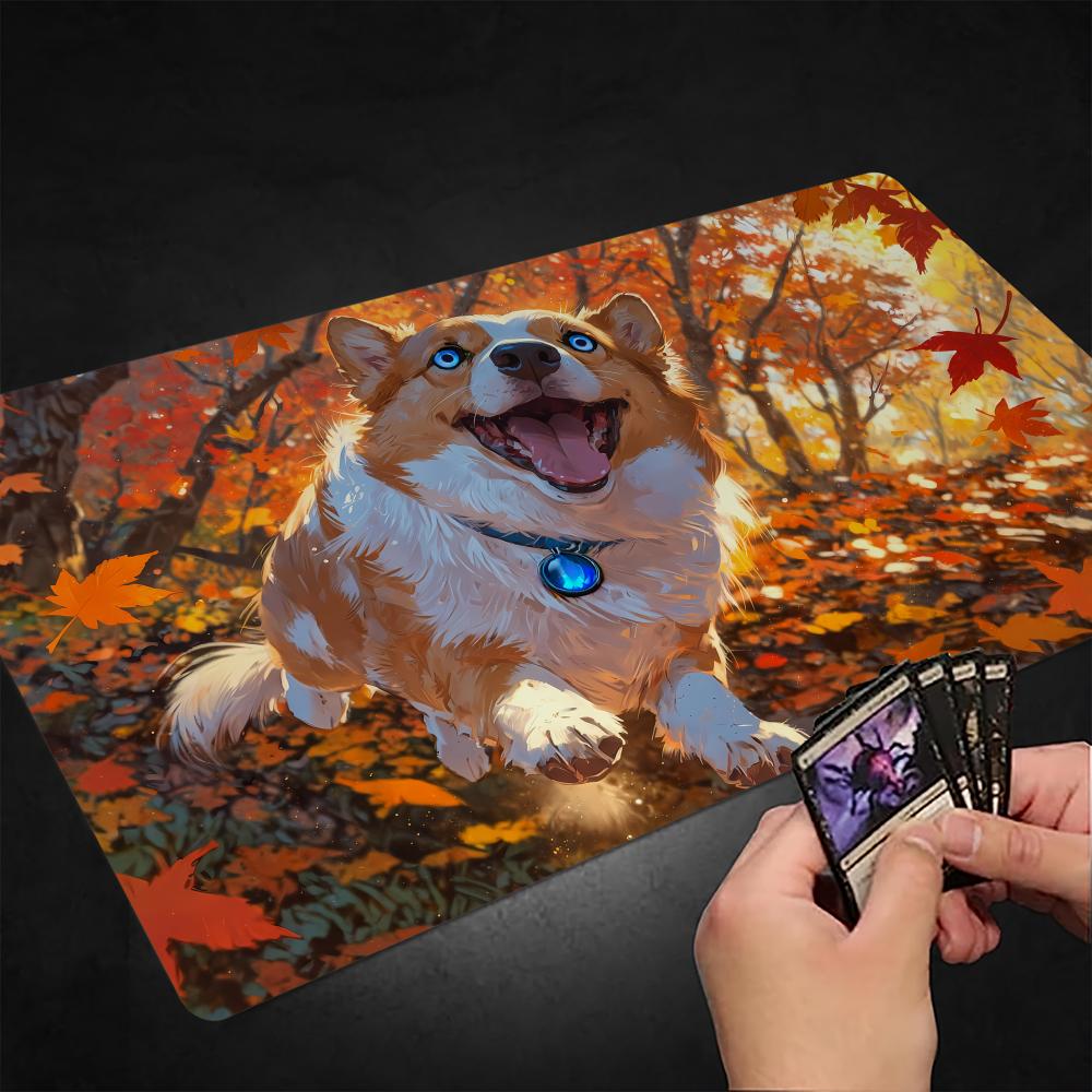 Board Game Print - Energetic Corgi MTG Playmat Magic Card