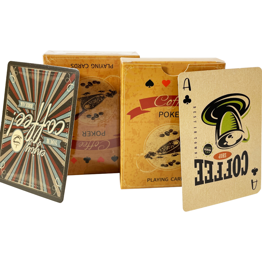 Board Game Print - 1Set Vintage Coffee bean Playing Cards