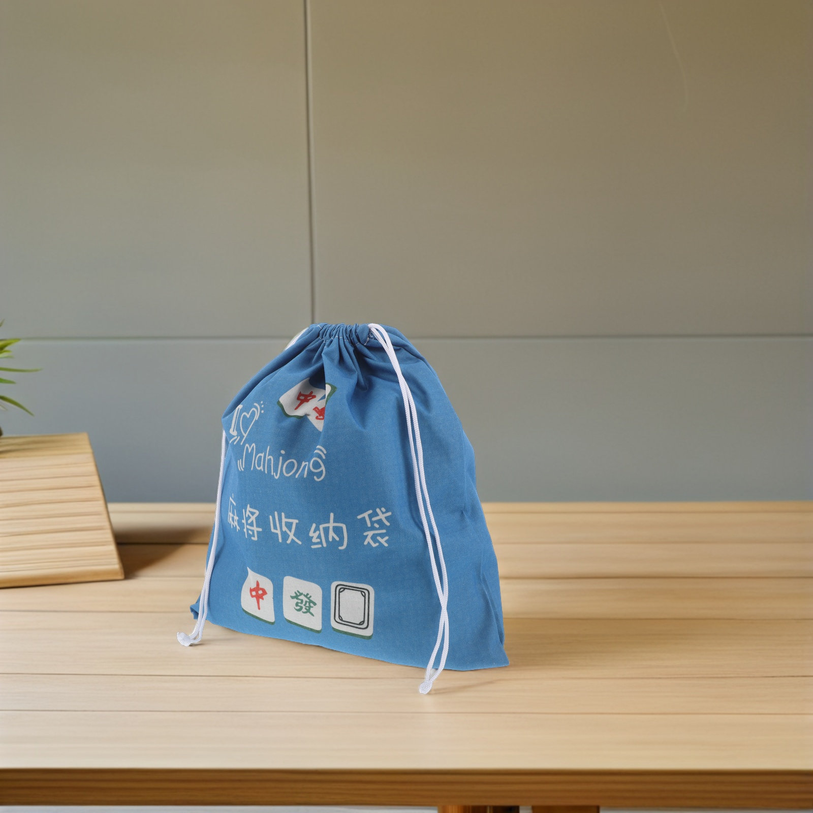 Fabric Mahjong Storage Pouch L - Tile Bag Drawstring recensione e prezzo