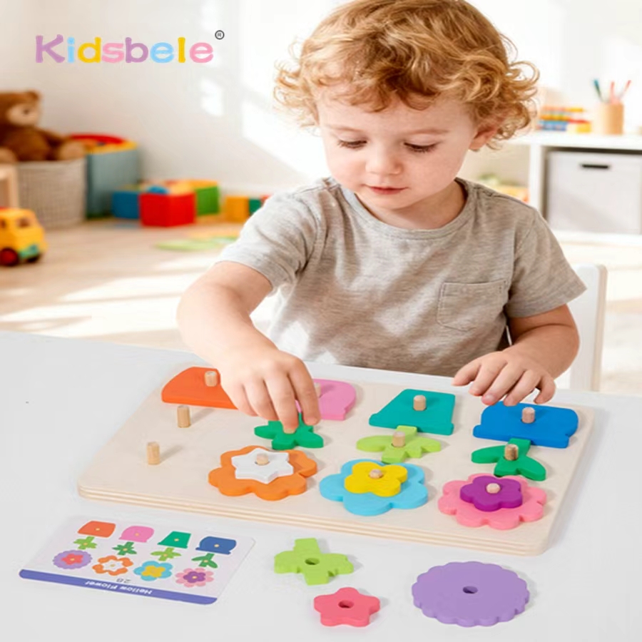 Montessori DIY Wooden Flower P - Board Game Diy recensione e prezzo