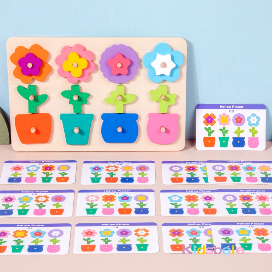 Montessori DIY Wooden Flower P - Board Game Diy recensione e prezzo