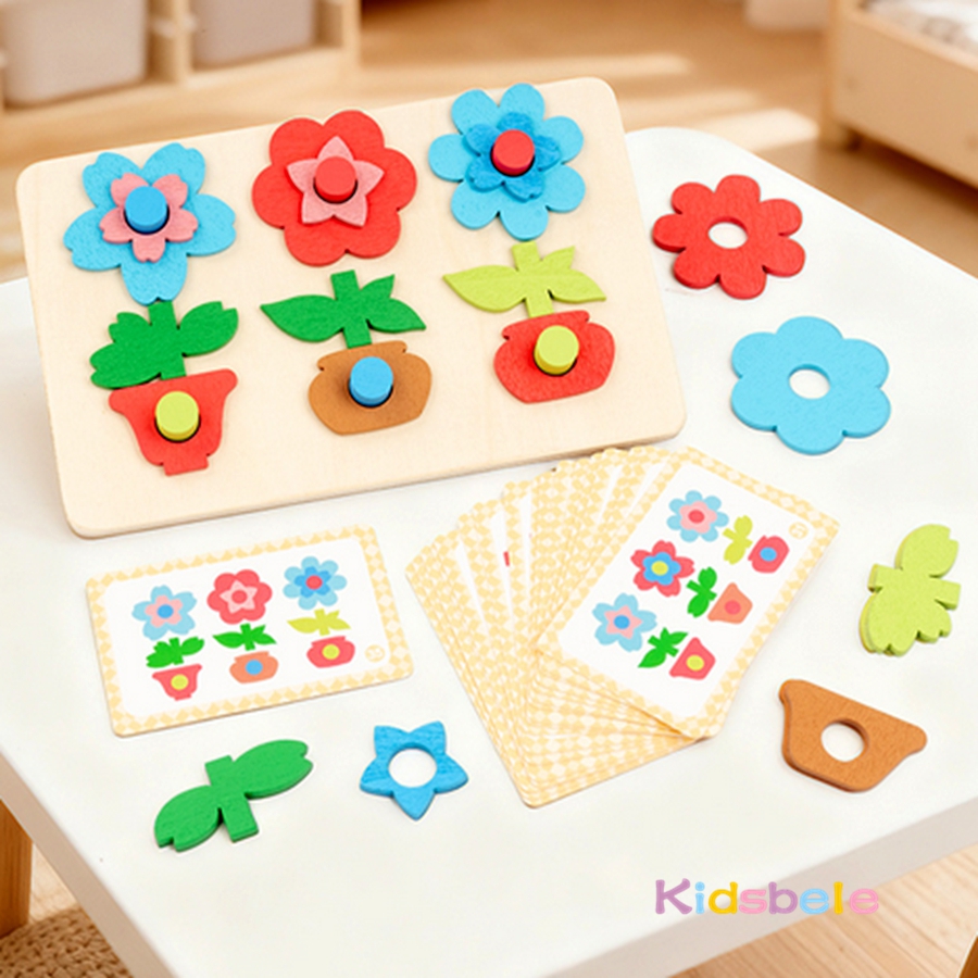 Montessori DIY Wooden Flower P - Board Game Diy recensione e prezzo