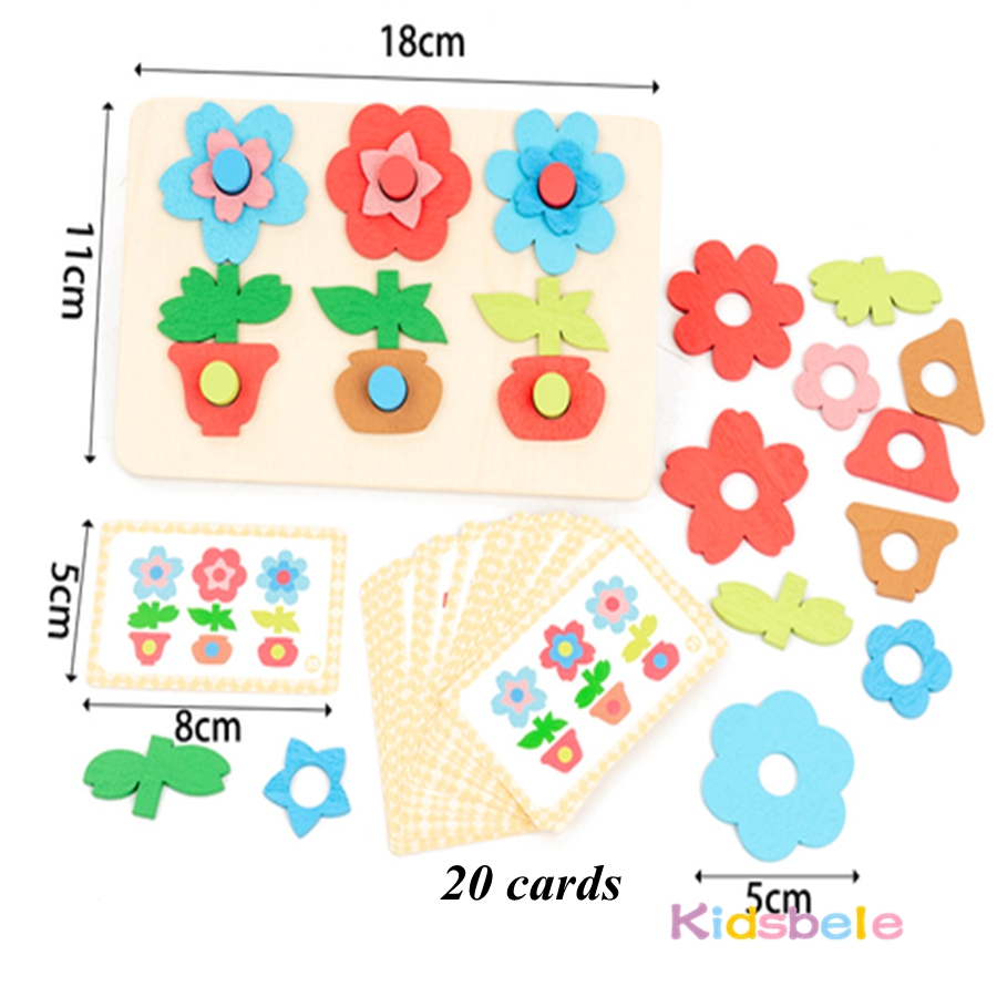 Montessori DIY Wooden Flower P - Board Game Diy recensione e prezzo