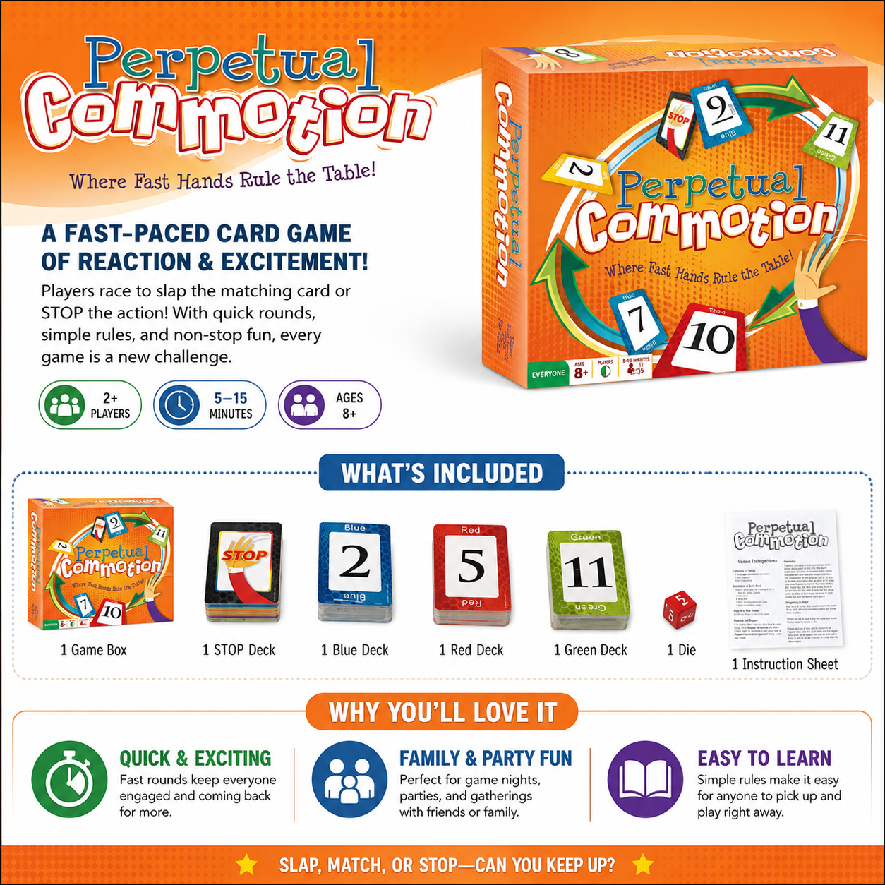Perpetual Commotion Fast Hands - Strategy Board Game recensione e prezzo