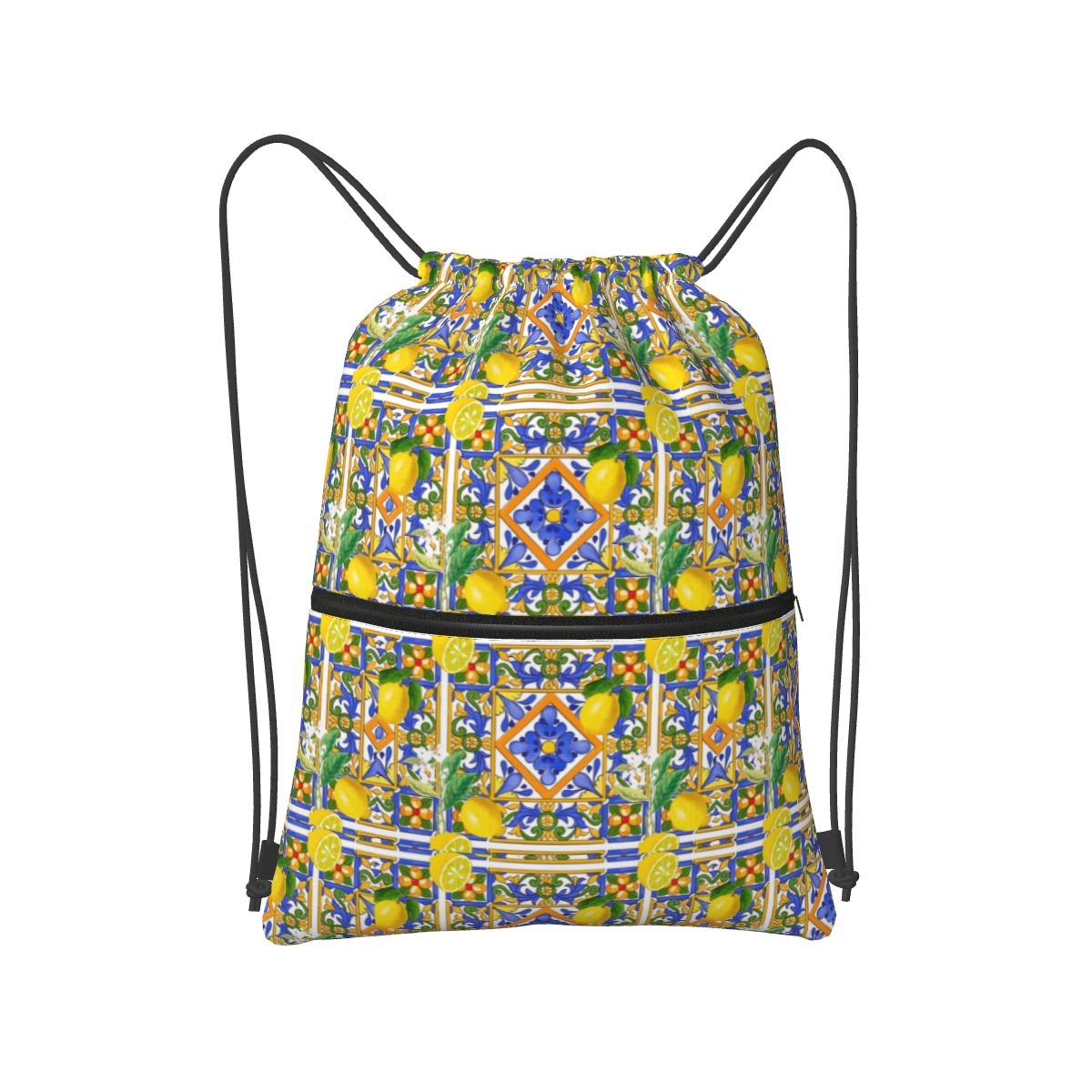 Summer ,Sicilian Tiles ,citrus - Tile Bag Drawstring recensione e prezzo