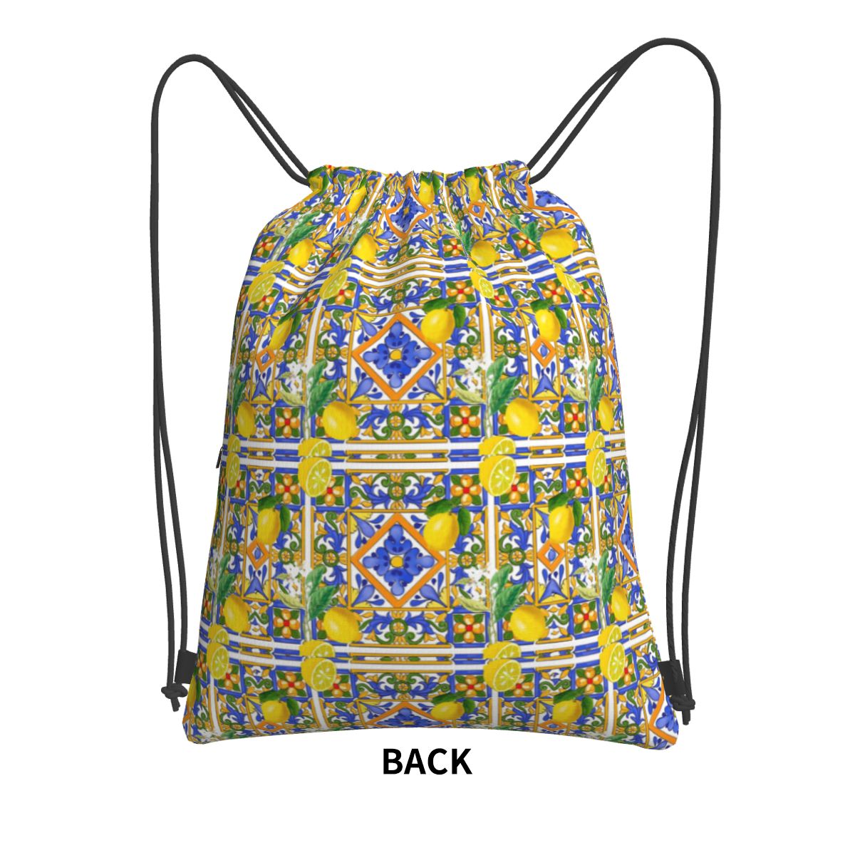 Summer ,Sicilian Tiles ,citrus - Tile Bag Drawstring recensione e prezzo