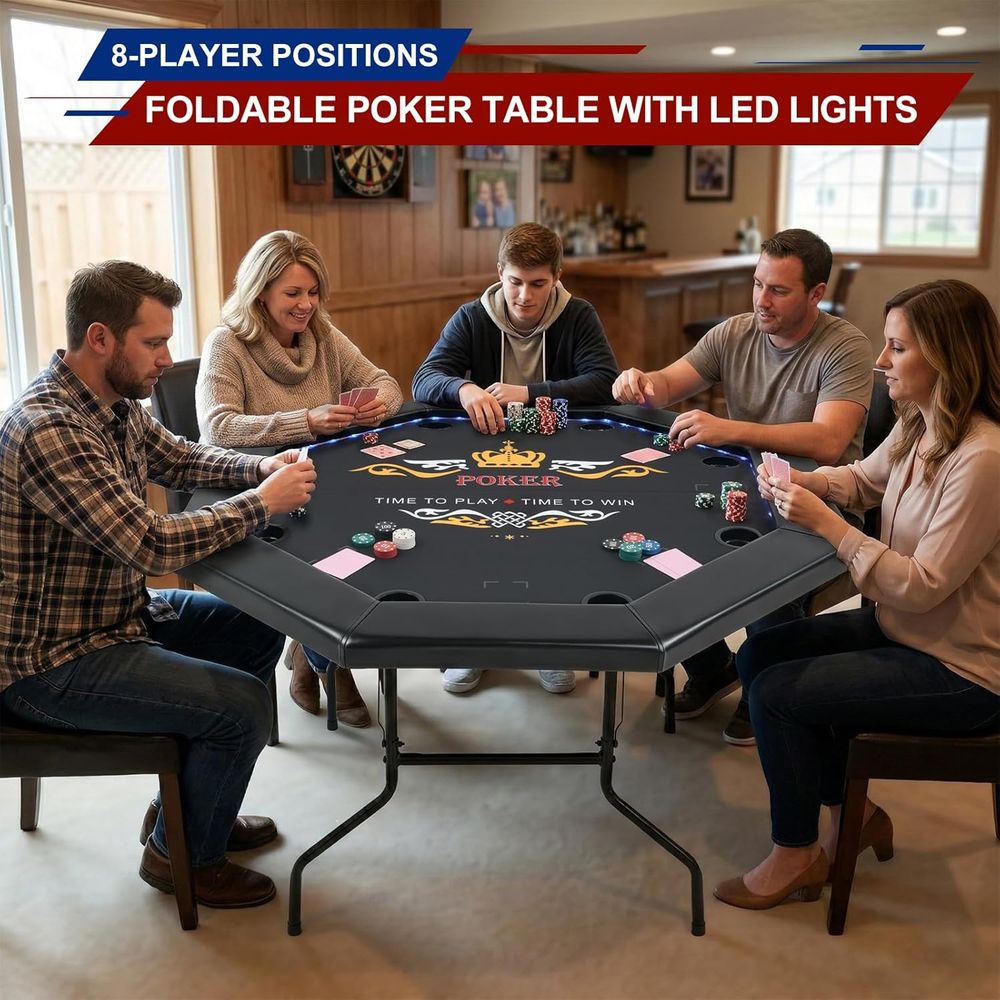 LED Poker Table or 8 Players,  - Board Game Or Boardgame recensione e prezzo
