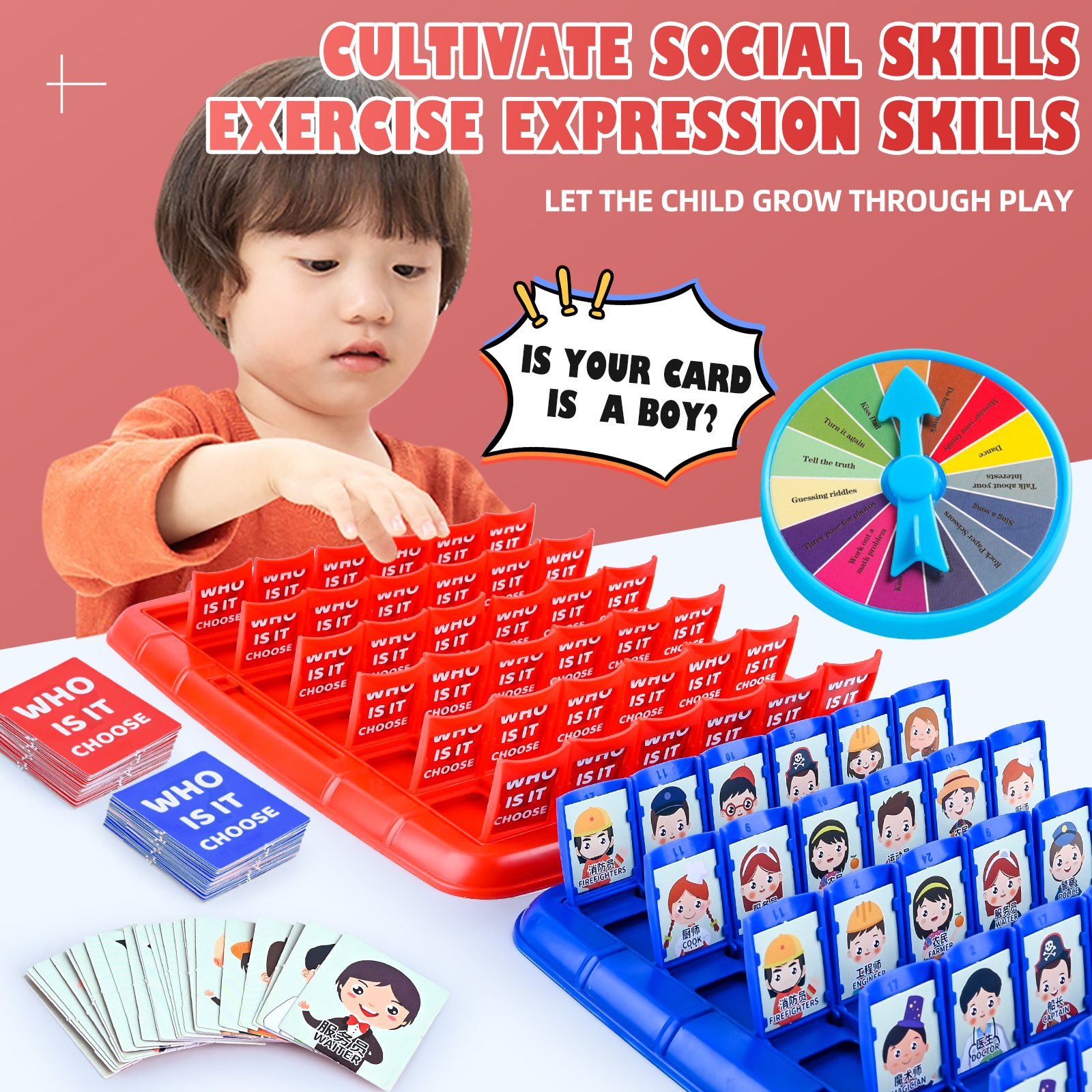 Guess Who I Am, Children'S Puz - Board Game With Chips recensione e prezzo