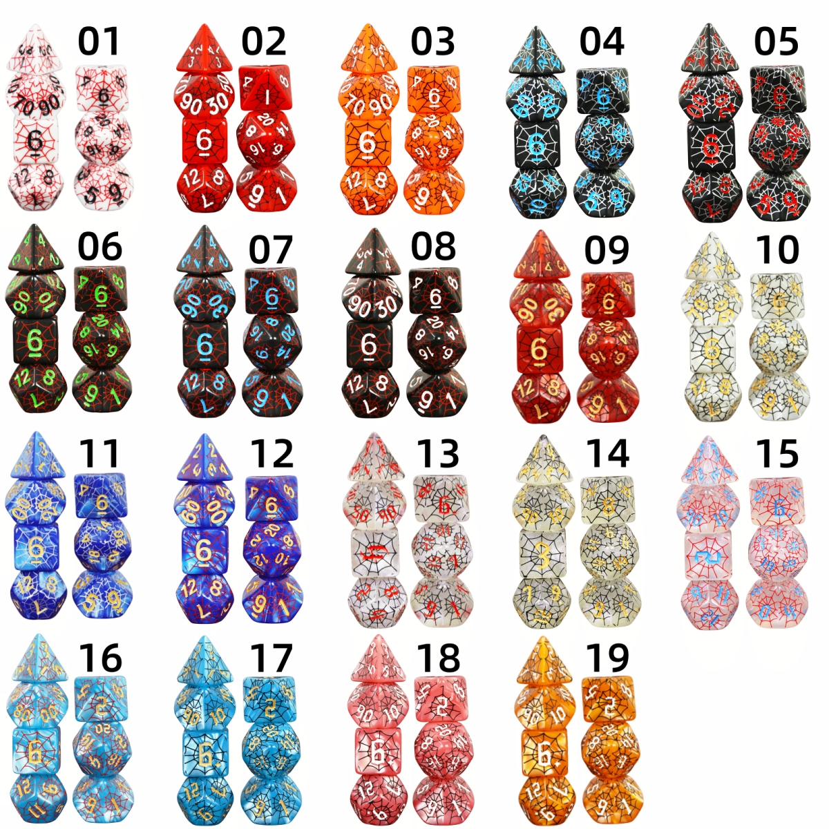 DND Dice Set 7pcs D4-D20 Polyh - Board Game Web recensione e prezzo