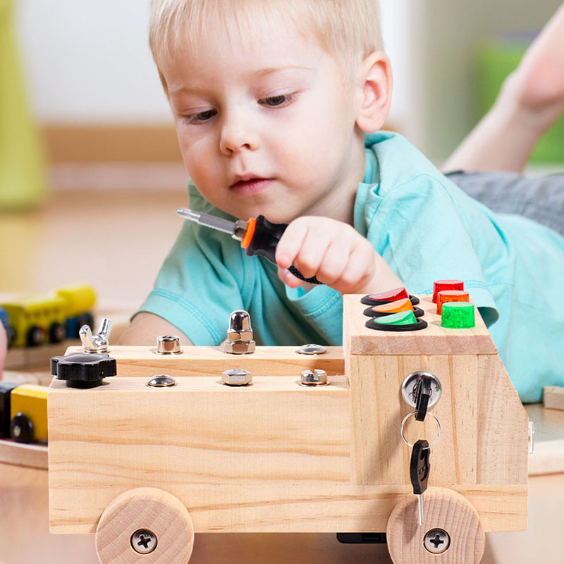 Wooden Montessori Busy Board S - Board Game Box recensione e prezzo