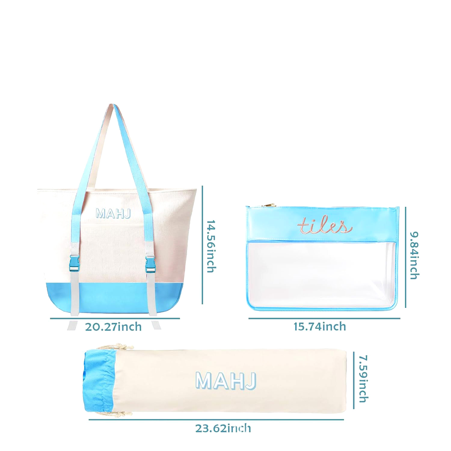 Canvas Tote Bag Set for Mahjon - Tile Bag Drawstring recensione e prezzo