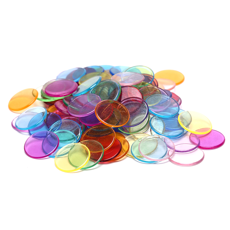 100Pcs 19mm Transparent Colorf - Board Game With Chips recensione e prezzo