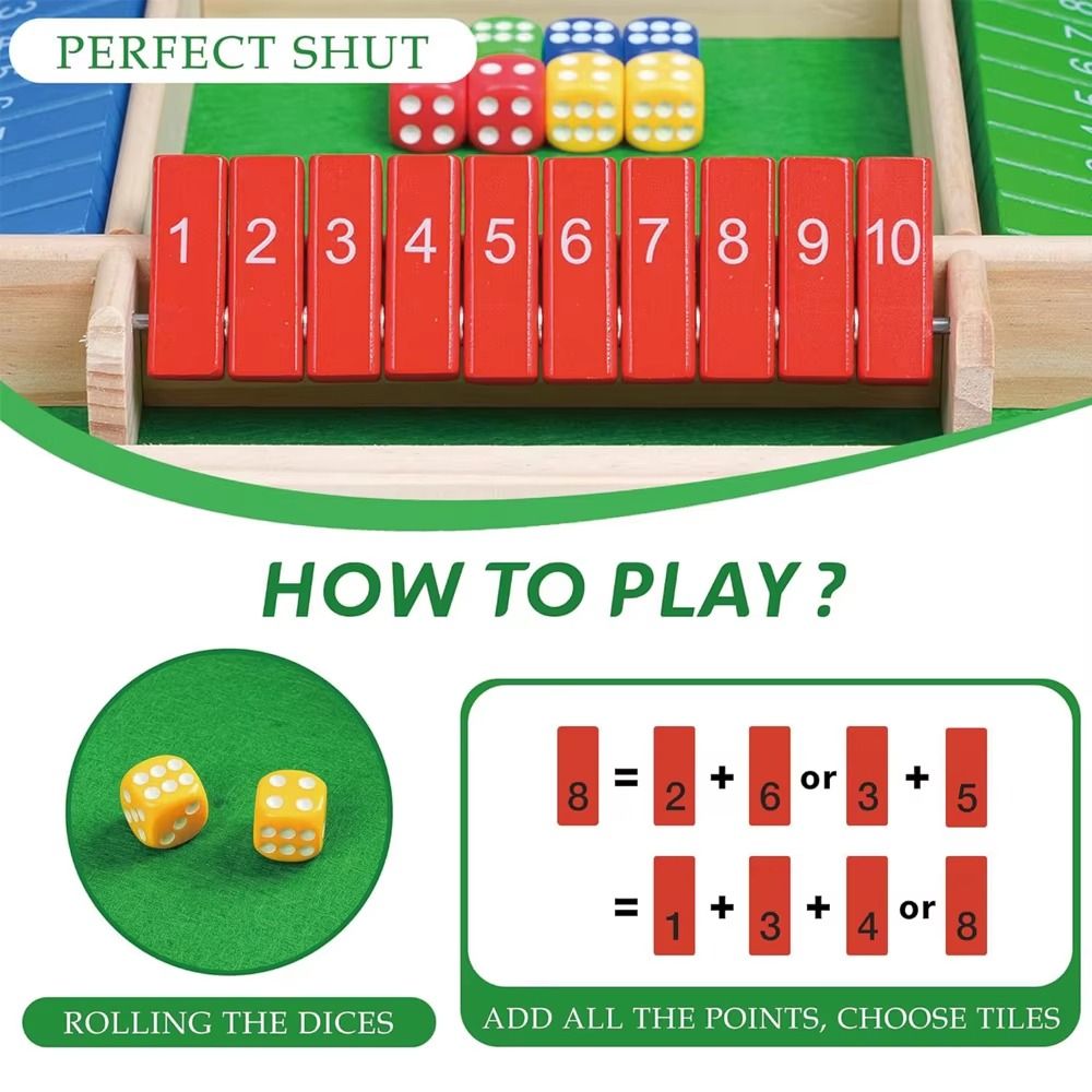 Shut The Box Table Board Game  - Board Game Box recensione e prezzo