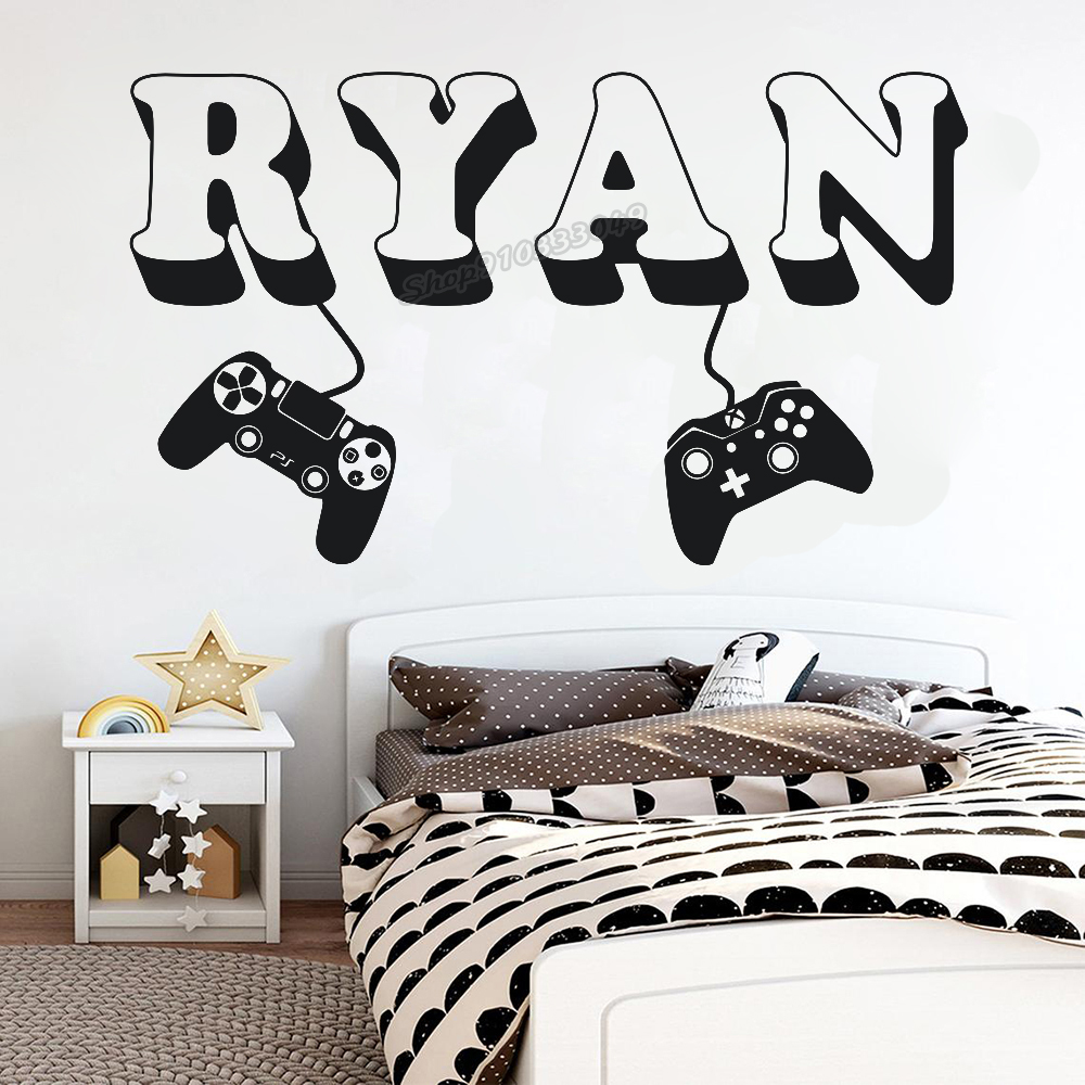 Gamer wall Sticker Custom Name - Board Game Video Games recensione e prezzo