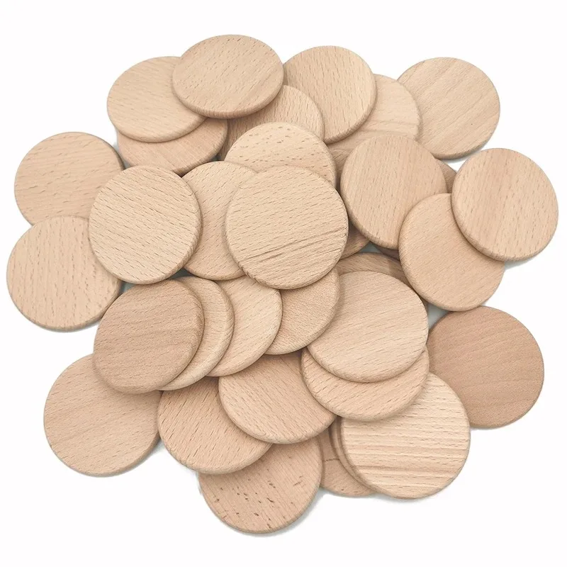 50PCS Round Unfinished Wood Cu - Board Game With Chips recensione e prezzo