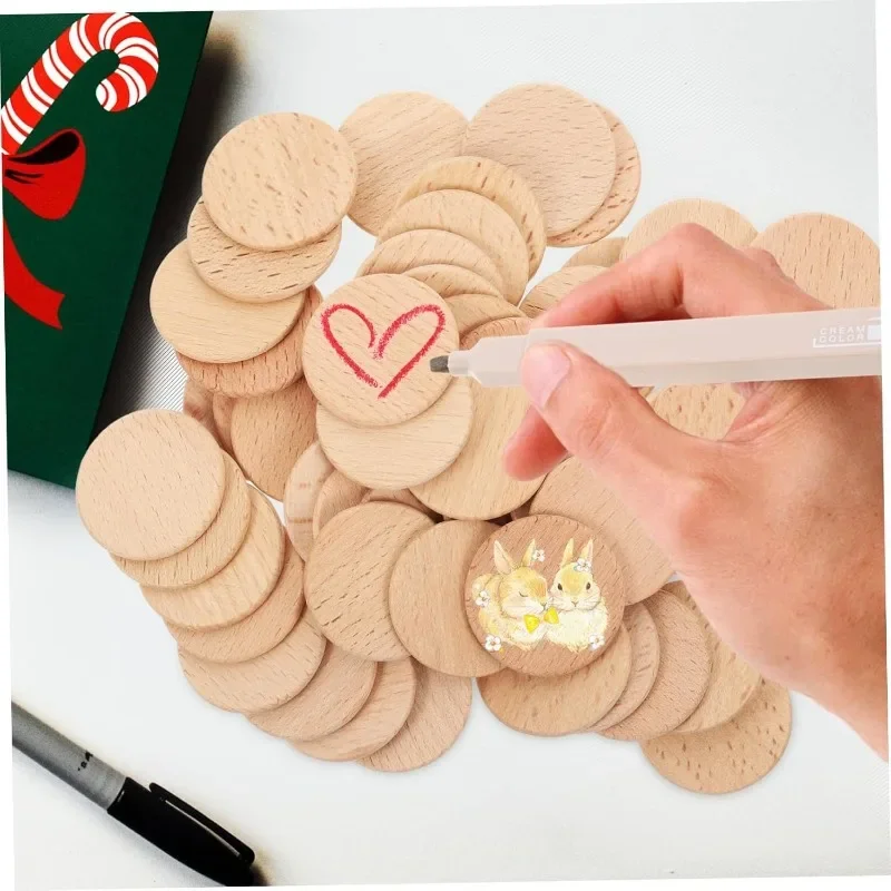 50PCS Round Unfinished Wood Cu - Board Game With Chips recensione e prezzo