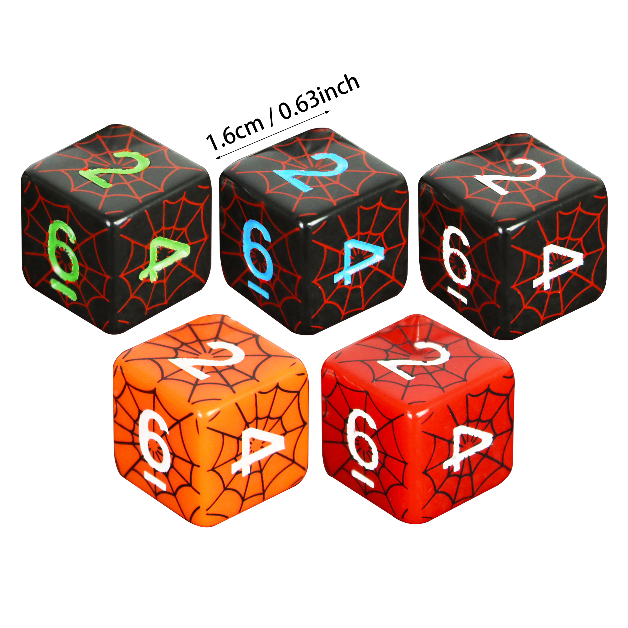5pcs/set 6 Sided Dice D6 Digit - Board Game Web recensione e prezzo
