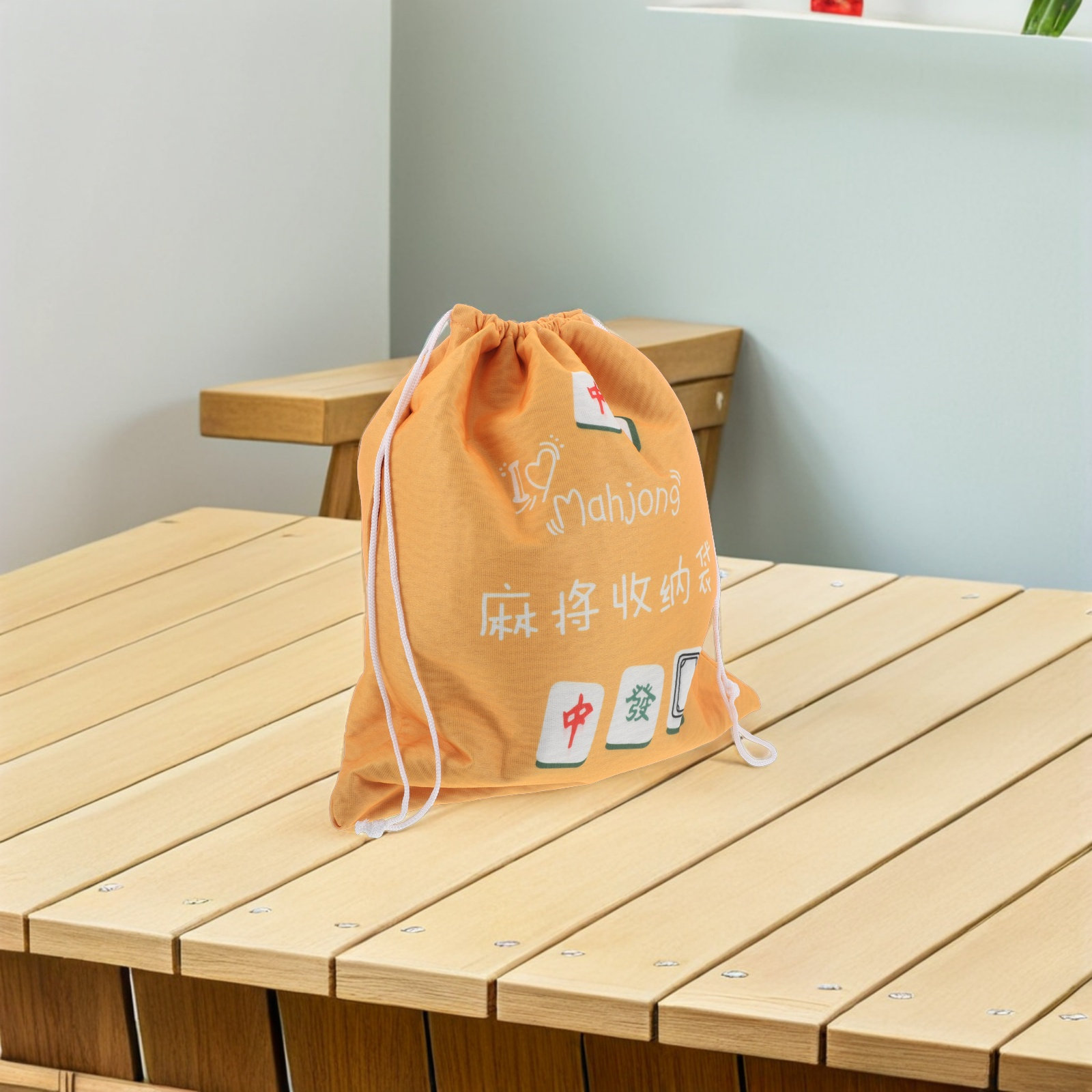 Fabric Mahjong Storage Pouch L - Tile Bag Drawstring recensione e prezzo