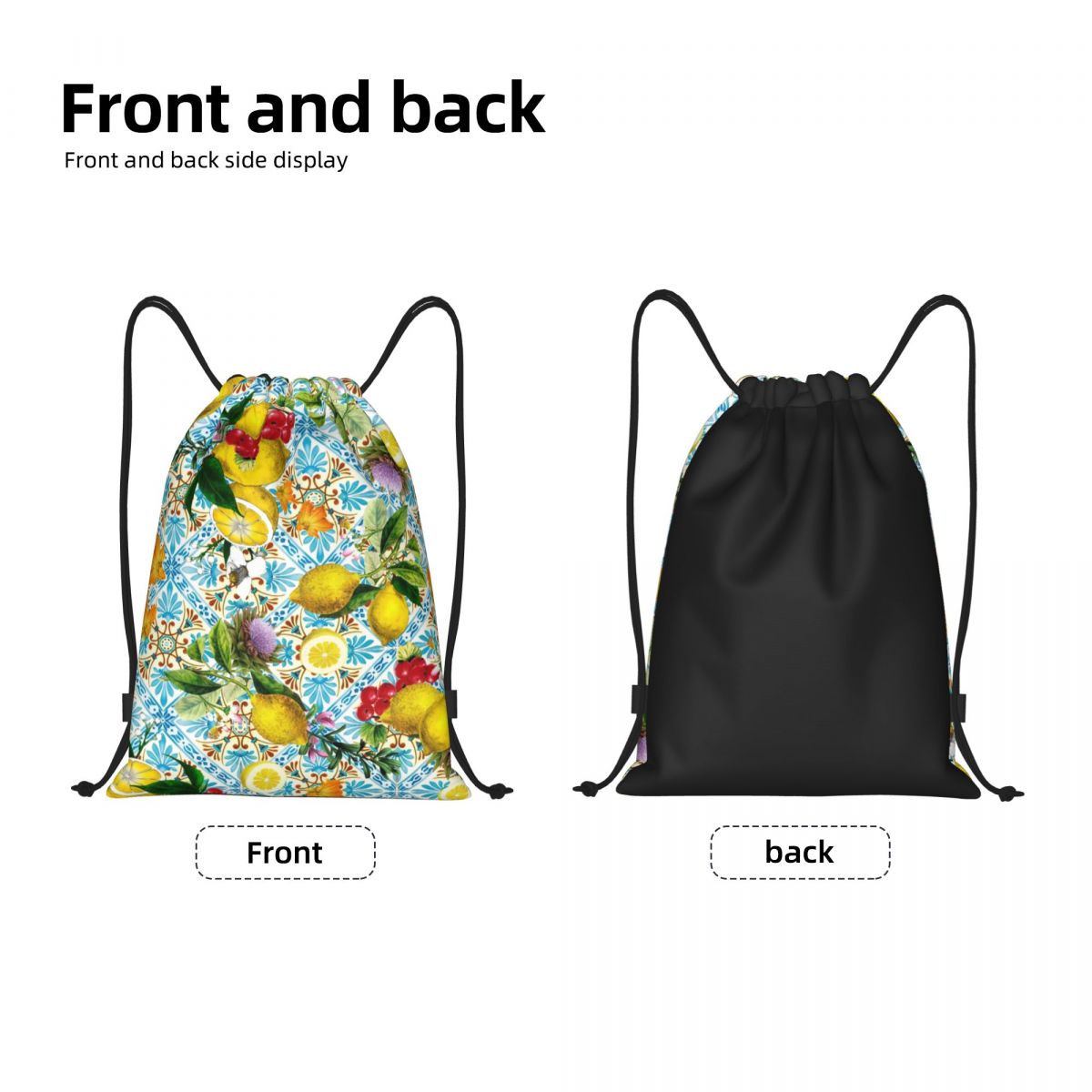 Sicilian Lemons And Romantic T - Tile Bag Drawstring recensione e prezzo