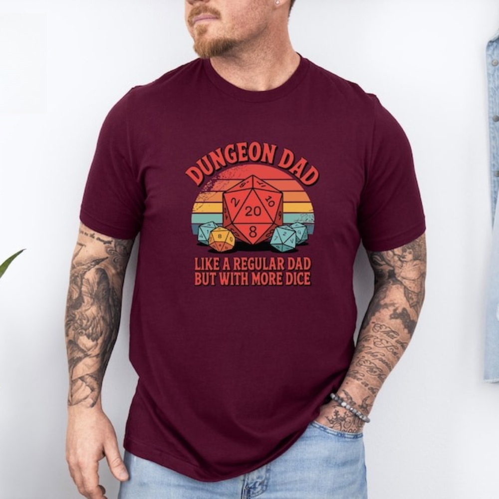 Dungeon Dad Shirt Funny Dungeo - Board Game Print recensione e prezzo